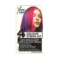 Краска для волос из 4 цветных полосок яркая YUMMY COLOUR 4 COLOUR STRIPS KIT Vivid Stargazer