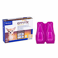Капли Virbac Effitix Эффитикс от блох и клещей для собак (1.5-4 кг) 4 пипетки