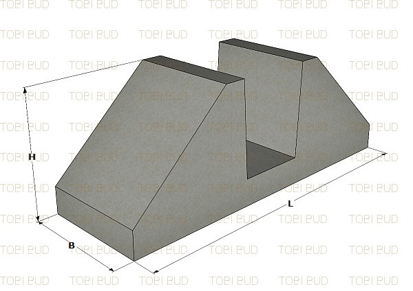 ОФІ Фундамент огорожі залізобетонний, фото 1