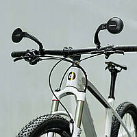 Дзеркало велосипедне кругле заднього виду на кермо велосипеда (праве) ROCKBROS FK-273R Black