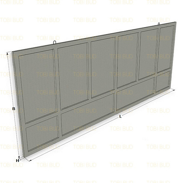 Плита ПЗ 60x20 Паркани залізобетонні збірні, фото 1