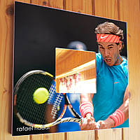 Зеркало декоративное "Рафаэль Надаль. Rafael Nadal" фанатам тенниса украшение, подарок для спорт зала, клуба