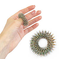 Су Джок кільце масажне для пальців No3 (13 мм), пружинний масажер кільце на палець для Су Джок терапії дубл