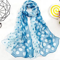 Легкий летний классический шифоновый шарфик с абстрактным рисунком. Натуральный турецкий женский шарф
