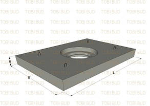 Плита дорожня розвантажувальна ПД 10 (з отвором під люк)