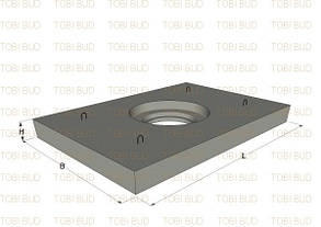Плита залізобетонна ПД 6 (з отвором під люк)