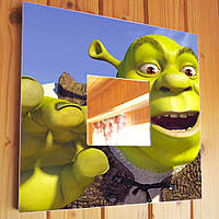 Зеркало декоративное "Шрек. Shrek" герои любимого мультфильма, украшение подарок для детской комнаты, спальни