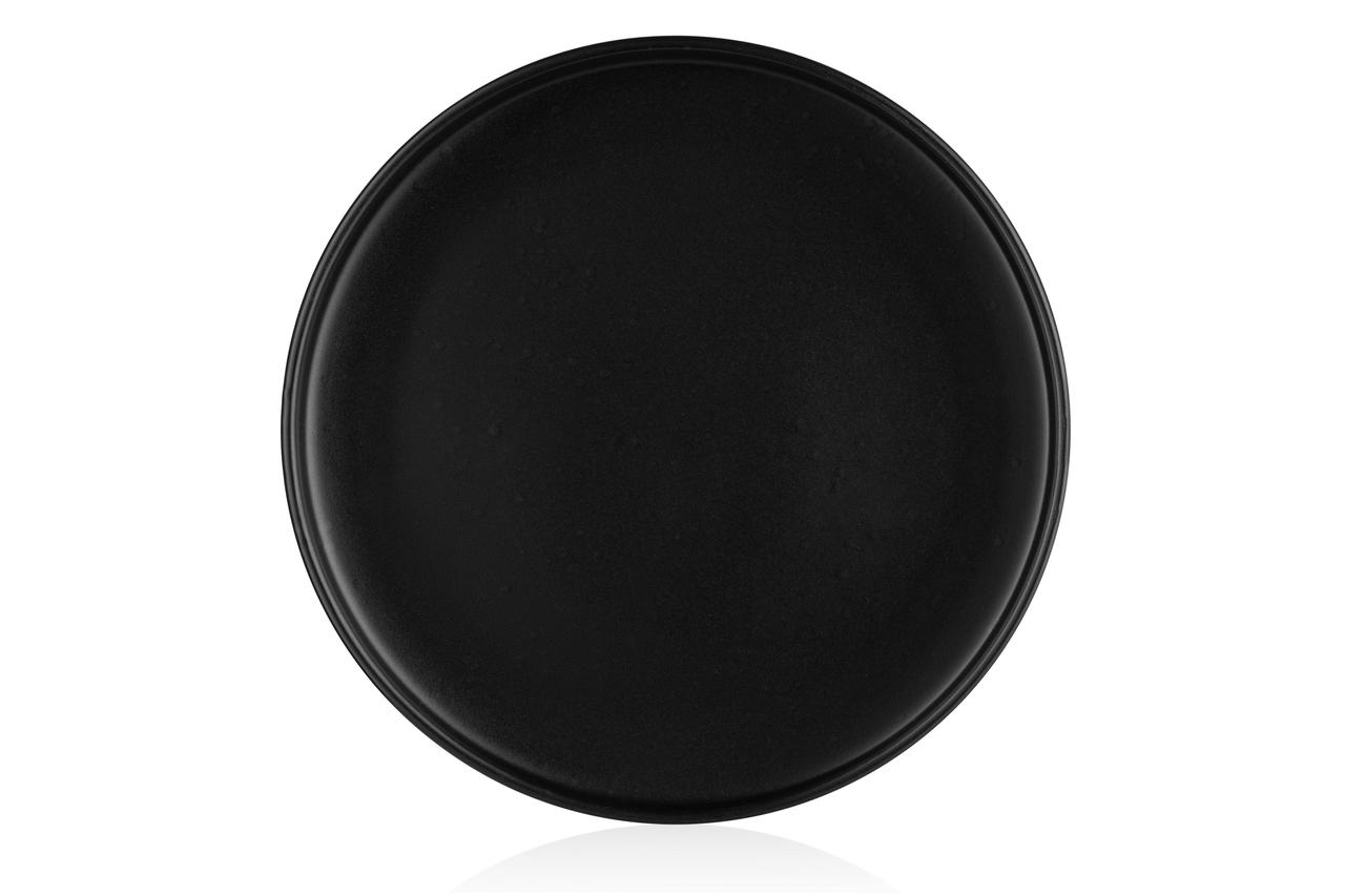 Обідня тарілка Ardesto Trento 26см з кераміки Чорний (AR2926TB)