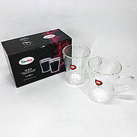 Двойной стакан для кофе Con Brio CB-8535-2 350 мл 2 шт | Набор стаканов с ZU-637 двойными стенками