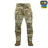 Штурмовые армейские штаны M-Tac мультикам рип-стоп летние военные штаны с наколенниками Sturm Gen.II МС