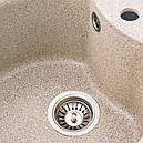 Кухонна мийка Platinum 480 TURAS матова Карамель, фото 3