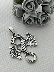 Срібний кулон у вигляді Дракона з каменем  1075 кул