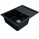 Кухонна мийка Platinum 6550 INTENSO матова Чорна, фото 2