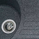 Кухонна мийка Platinum 7750 LIRA матова Графіт, фото 3