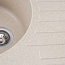 Кухонна мийка Platinum 7750 LIRA матова Сафарі, фото 3