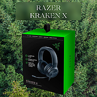 Полноразмерные Игровые Наушники Razer Kraken X с адаптивным звуком для ПК вакуумные с качественным звуком RZX