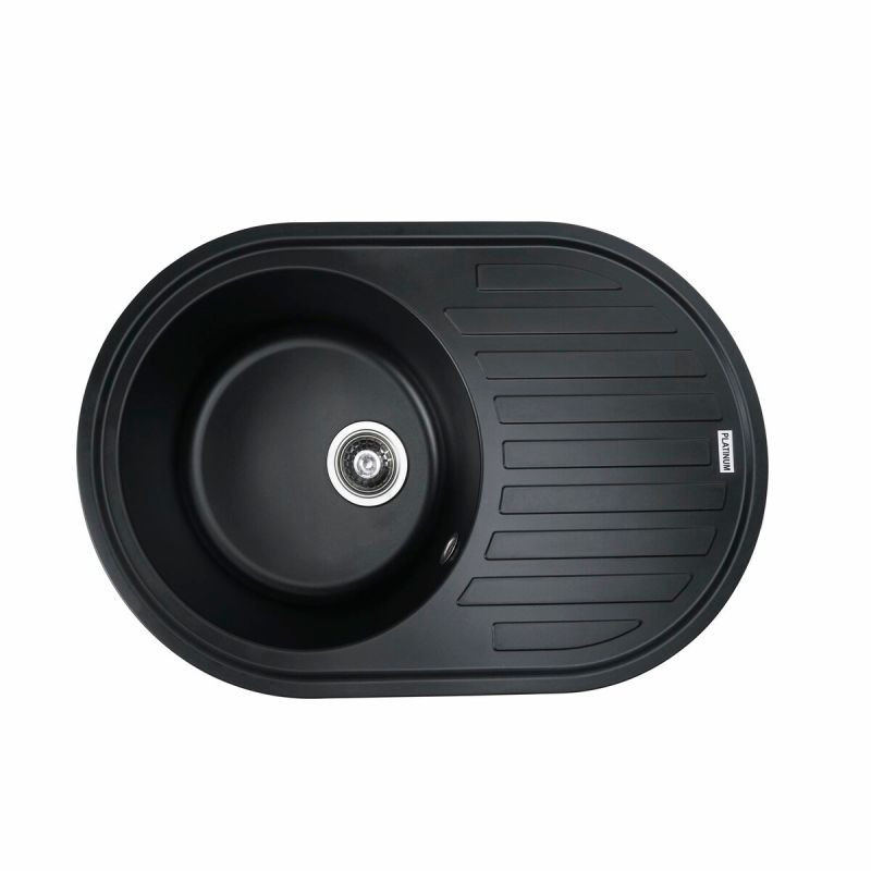 Кухонна мийка Platinum 7750 LIRA матова Чорна, фото 1