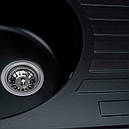 Кухонна мийка Platinum 7750 LIRA матова Чорна, фото 3