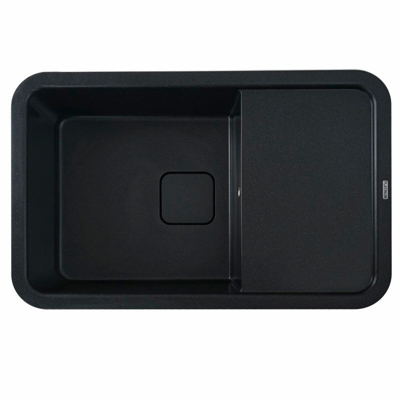 Кухонна мийка Platinum 7850 CUBE матова Чорний металік, фото 1