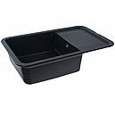 Кухонна мийка Platinum 7850 CUBE матова Чорний металік, фото 2