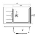 Кухонна мийка Platinum 7850 ROMA матова Пісок, фото 4