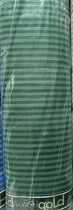 Натуральна зелена однотонна тканина Бязь Gold Lux 220 см у смужку для пошиття постільної білизни, рулон 50 м, Пакистан, фото 3