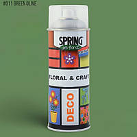 Фарба для живих квітів оливкова SPRING №011 400мл