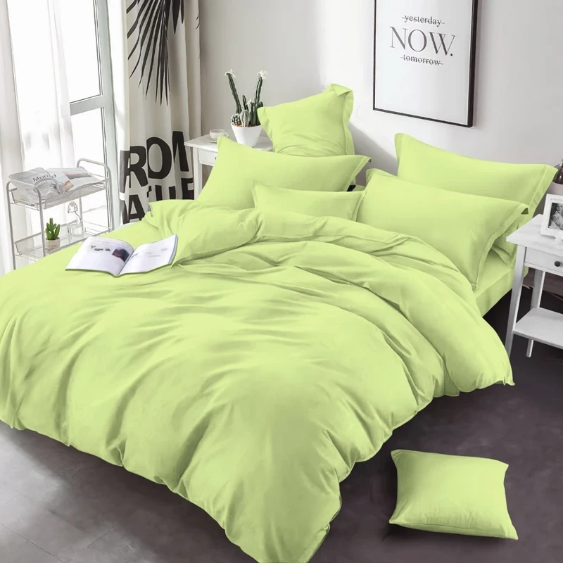 Салатова однотонна тканина Бязь Gold Lux 220 см для пошиття постільної білизни, рулон 50 м, Пакистан