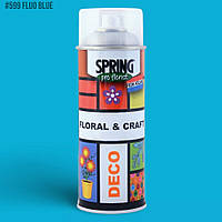 Краска для живых цветов голубая флуоресцентная SPRING №599 400мл