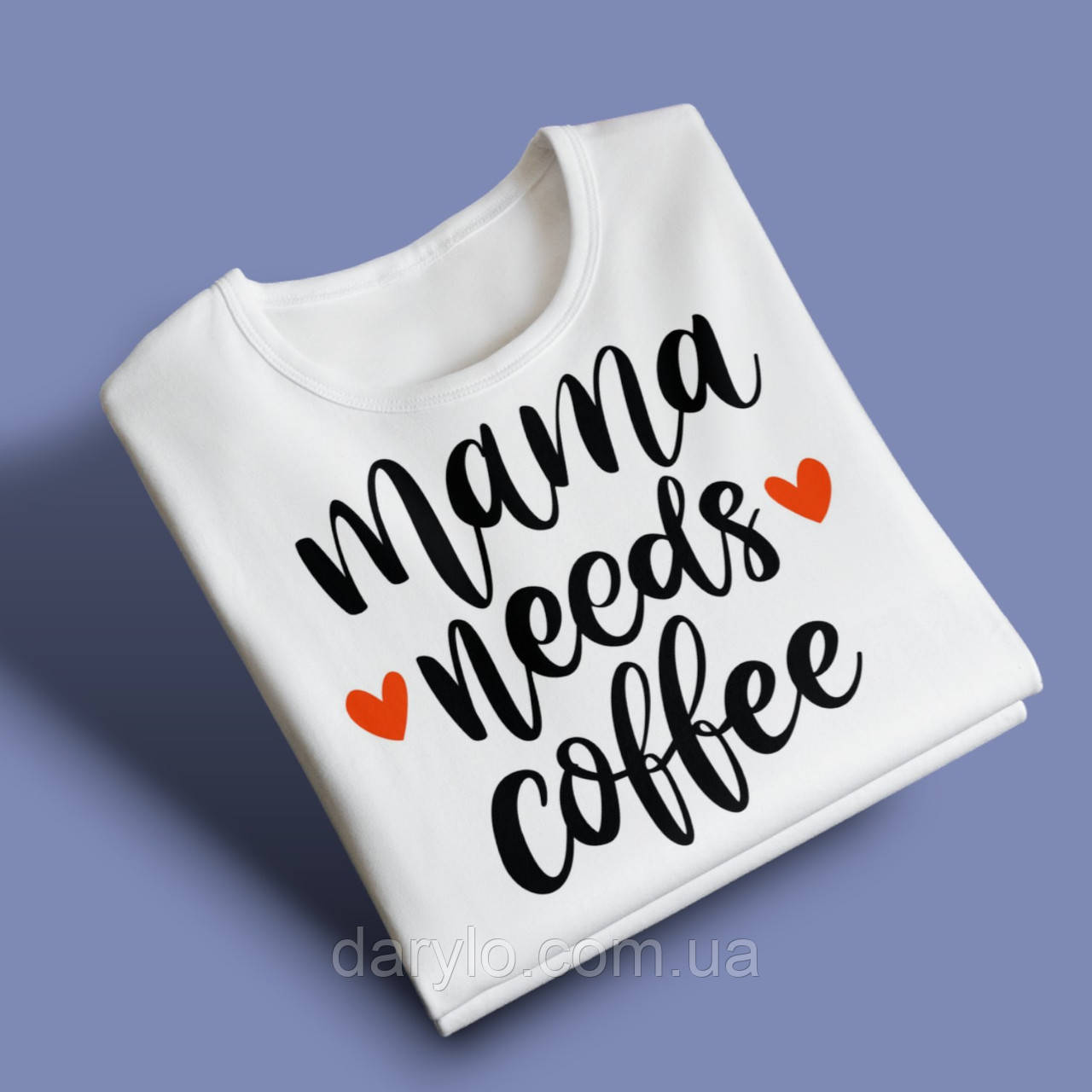 "Mama needs coffee" футболка для мами, біла
