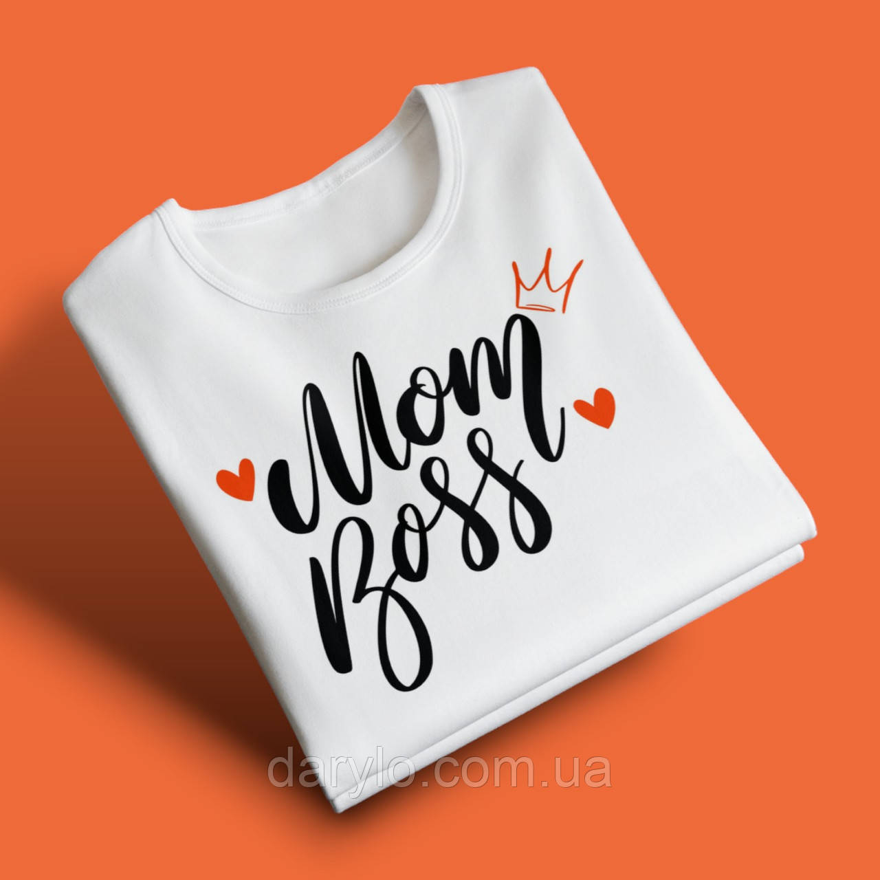 "Mom Boss" футболка для мами, біла