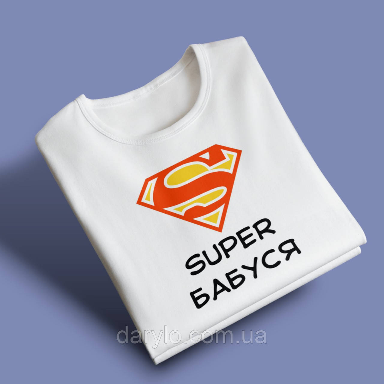 "Super Бабуся" футболка для мами, біла