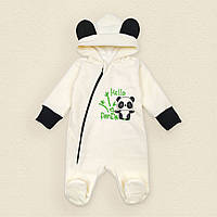 Флисовый комбинезон с подкладкой и капюшоном Panda