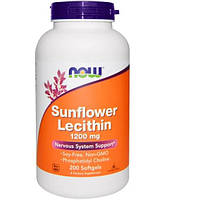 Лецитин NOW Foods Sunflower Lecithin 1200 mg 200 Softgels PK, код: 7518571