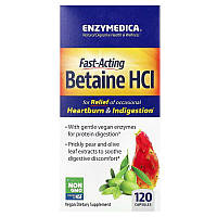 Натуральная добавка Enzymedica Betaine HCL, 120 капсул