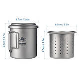 Чашка титанова HWZBBEN 420 мл + фільтр, фото 3