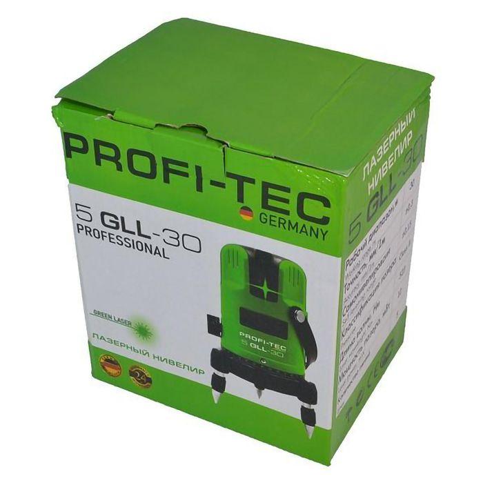 Лазерный строительный нивелир PROFI-TEC 5GLL-30 Professional (Зеленый лазер, 30 м, 5 линий 360) - фото 6 - id-p2200299407