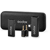 Мікрофонна система Godox MoveLink Mini LT для 2 осіб для iPhone з Lightning портом (чорний корпус)