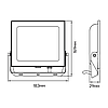 Світлодіодний прожектор 50Вт Ardero LL-1050ARD 50W LED 4500Lm 6500K 183x169x29мм IP65 чорний, фото 2