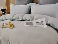 Однотонный комплект постельного белья полуторка ``CF`` - бирюза
