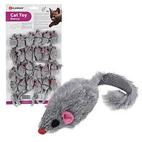 Flamingo Furry Mouse Grey ФЛАМИНГО МЫШЬ СЕРАЯ игрушка с погремушкой и кошачьей мятой для котов