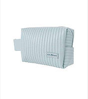 Стіганна жіноча косметичка блакитна