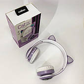 Дитячі навушники з вушками Cat VZV 23M | Бездротові навушники з вушками котика XL-159 cat ear