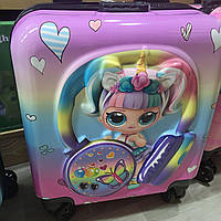 Чемодан детский на 4 колесах с кодовым замком кукла ЛОЛ