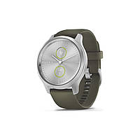 Смарт-часы Garmin vivomove Style, Silver, Moss, Silicone (010-02240-21)