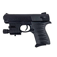 Детский пистолет 0621В с лазером и шарами 15.5 см черный