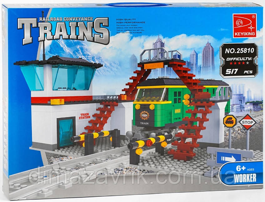 Конструктор Ausini 25810 "Поїзд Залізниця. Залізнична станція." 517 деталей, фото 1