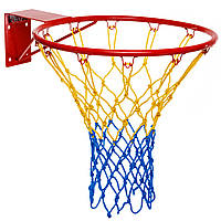 Сетка баскетбольная Игровая Zelart SO-5250 цвет желтый-синий tn