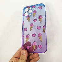 Чехол для Apple Iphone 12 Pro Max GX-417 розово-синий Мороженое