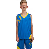 Форма баскетбольная детская LIDONG Pace LD-8081T размер S цвет голубой-желтый tn